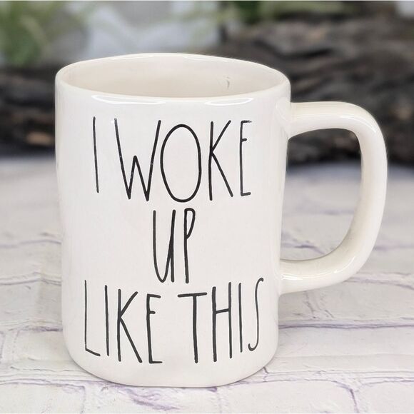 Rae Dunn I WOKE UP LIKE THIS Ceramic Mug - Picture 1 of 8